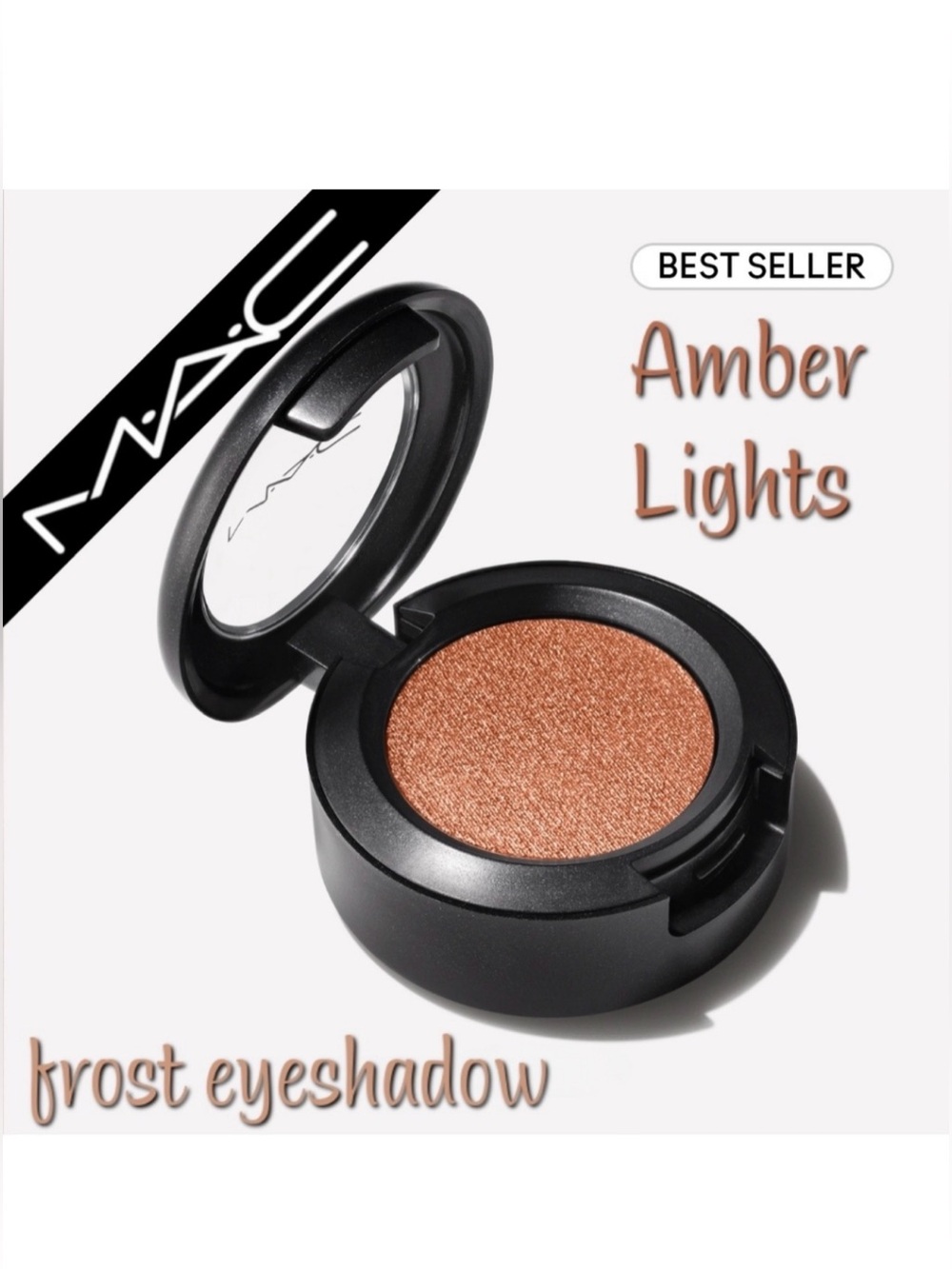 Mac Frost Eyeshadow Amber Lights Peach Brown Shimmer Brand New in Box Authentic
